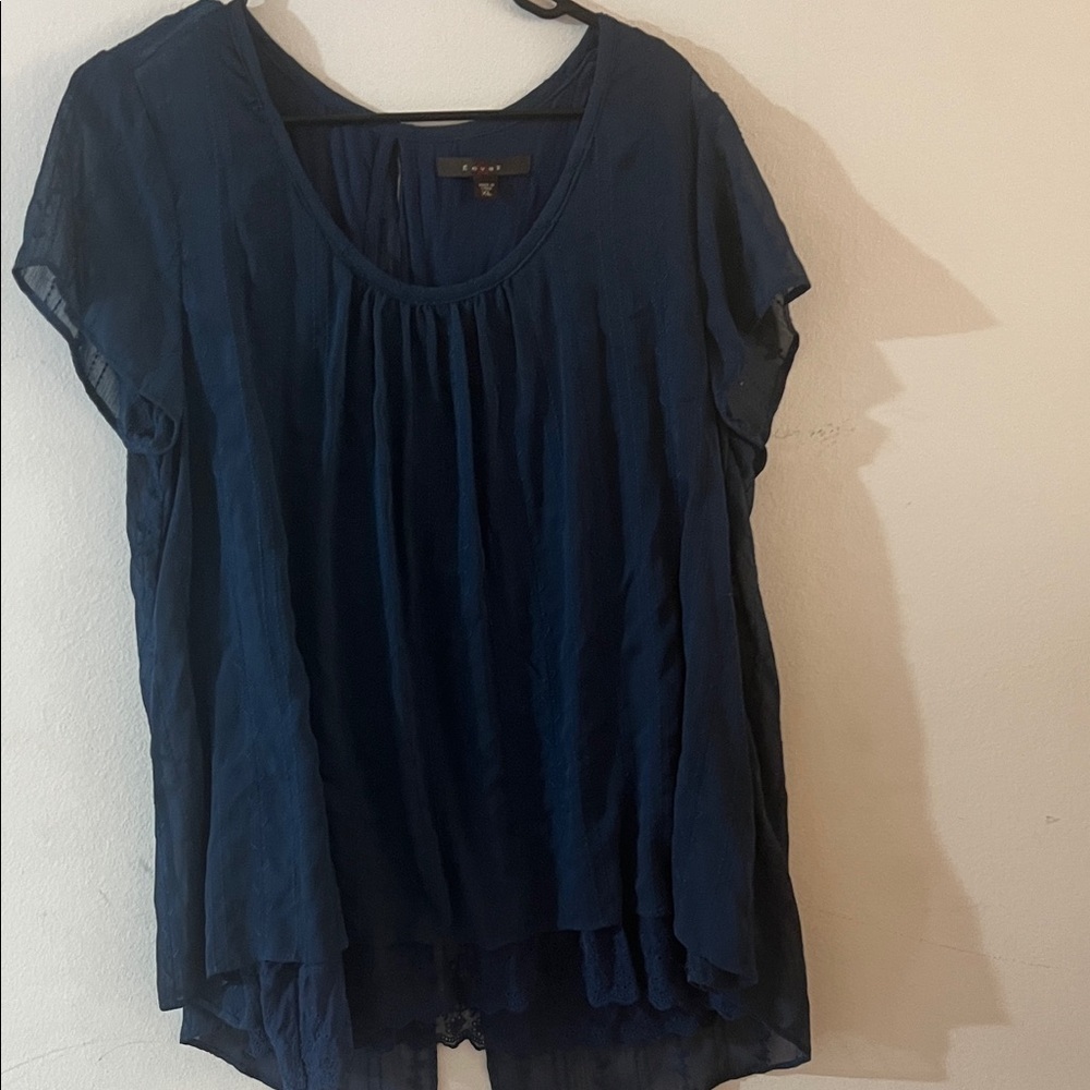Fever Deep Blue Blouse size XL